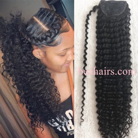 Combs In Human Hair Ponytail Extensions Wrap Ponytail Hairstyle