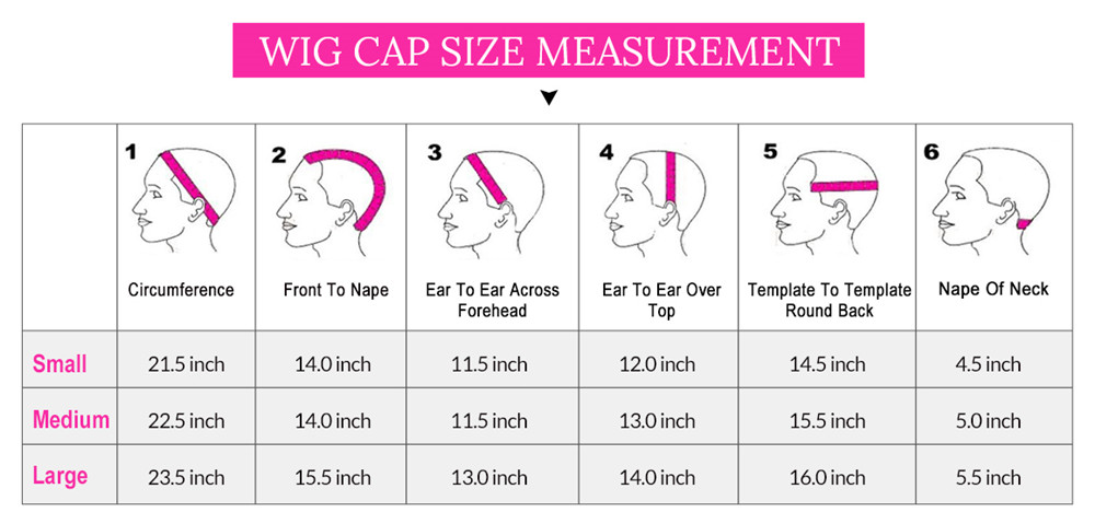 Wig Cap Size Chart Bea Hairs